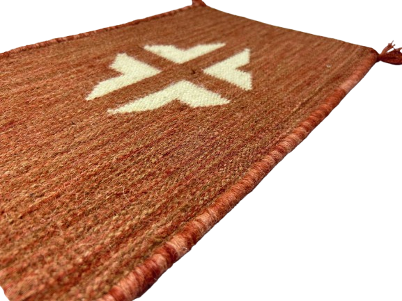 Rustic Woven Dinning table Mat with Geometric Cross Design
