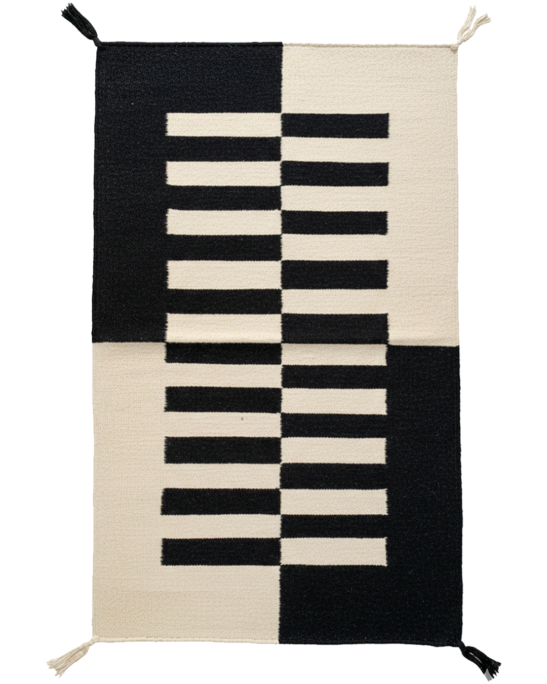 Artisan Dual-Tone Split stripes Handweave Rug