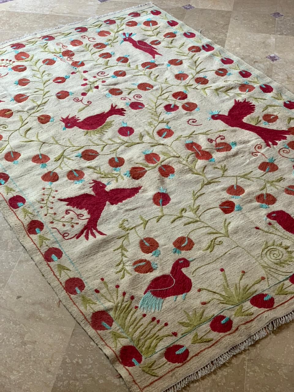 Heritage Suzani Kilim - Hand Embroidered Decorative Masterpiece