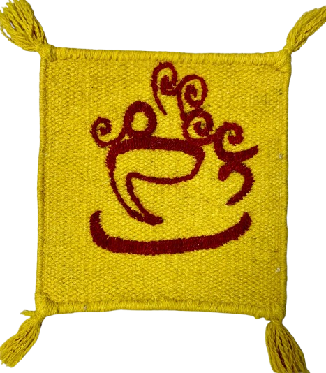 Hand-Embroidered Wool Coaster