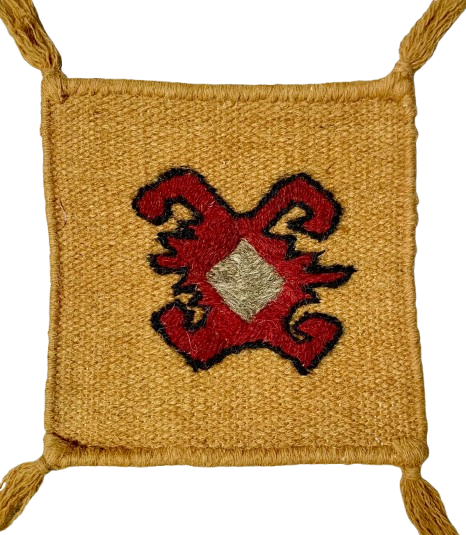 Hand-Embroidered Wool Coaster –The Bound Symbol